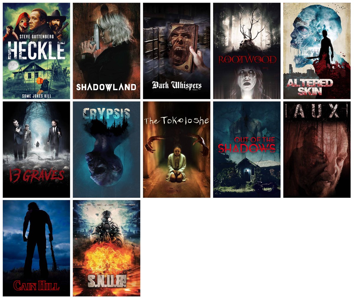 We have a great selection of horror films to watch this spooky season like HECKLE starring Steve Guttenberg and AUX starring John Rhys-Davies. Most are available to stream for free so why not head over to evolutionaryfilms.com/films/horror and click on a poster to see where you can watch!