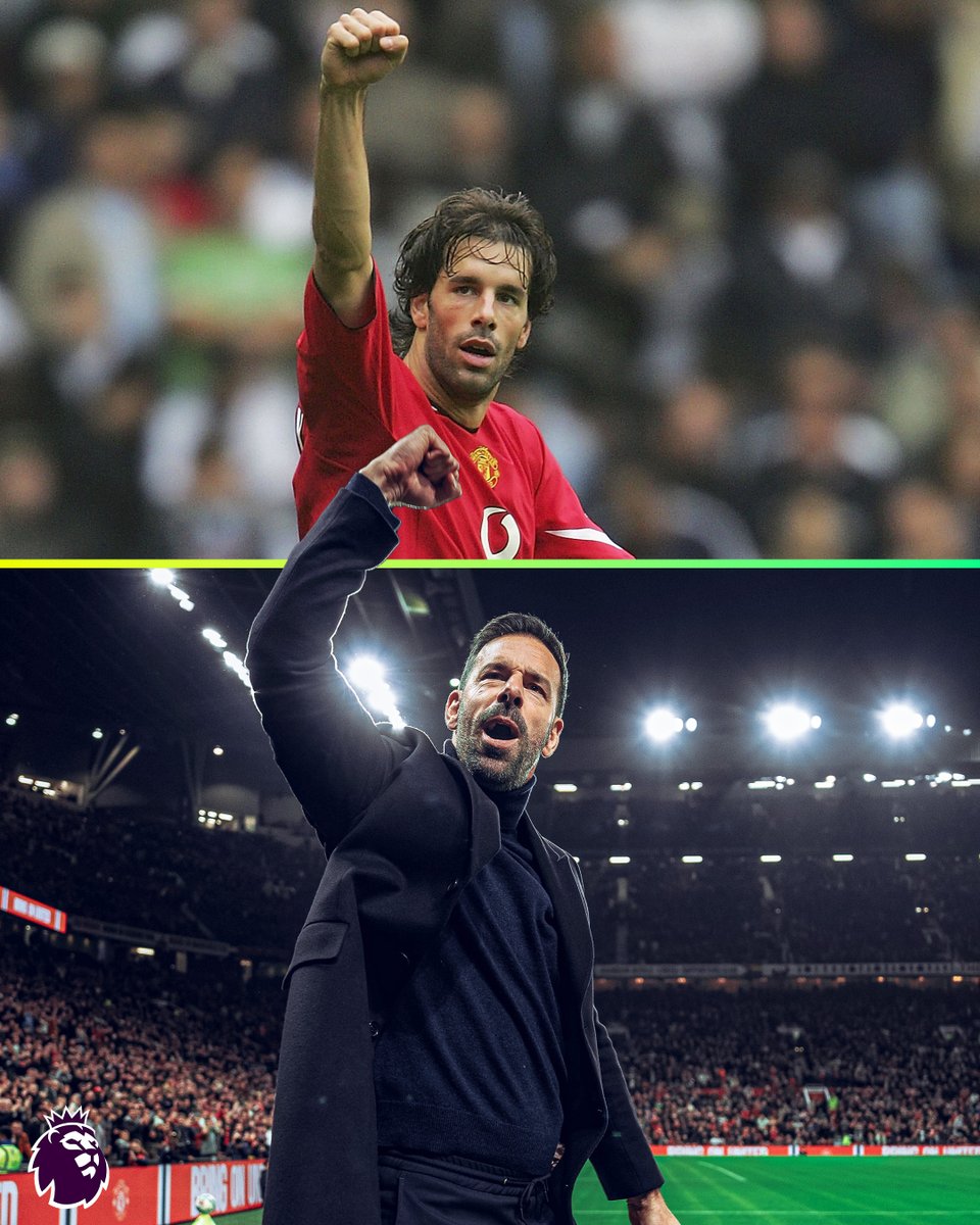 premierleague's tweet image. Striking the pose as player and manager 💪

It's a perfect start for interim head coach Ruud van Nistelrooy as Man Utd beat Leicester 5-2 to reach the EFL quarter-finals 🔴