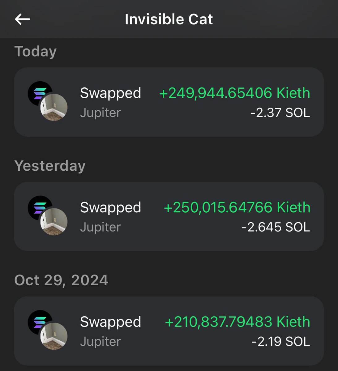 DPR_Trades's tweet photo. Am I the Michael @saylor of $kieth ?
Stacking cats 🐈
Sell $ETH buy $kieth
CA: Ffs23XgzXViCtB4Hhb9K1tHMi42RDbaaN8xVvP7YCggm
@kiethonsol #solanamemecoins
#solananameme #kieth #memecoin https://t.co/o0nrxNzWj7