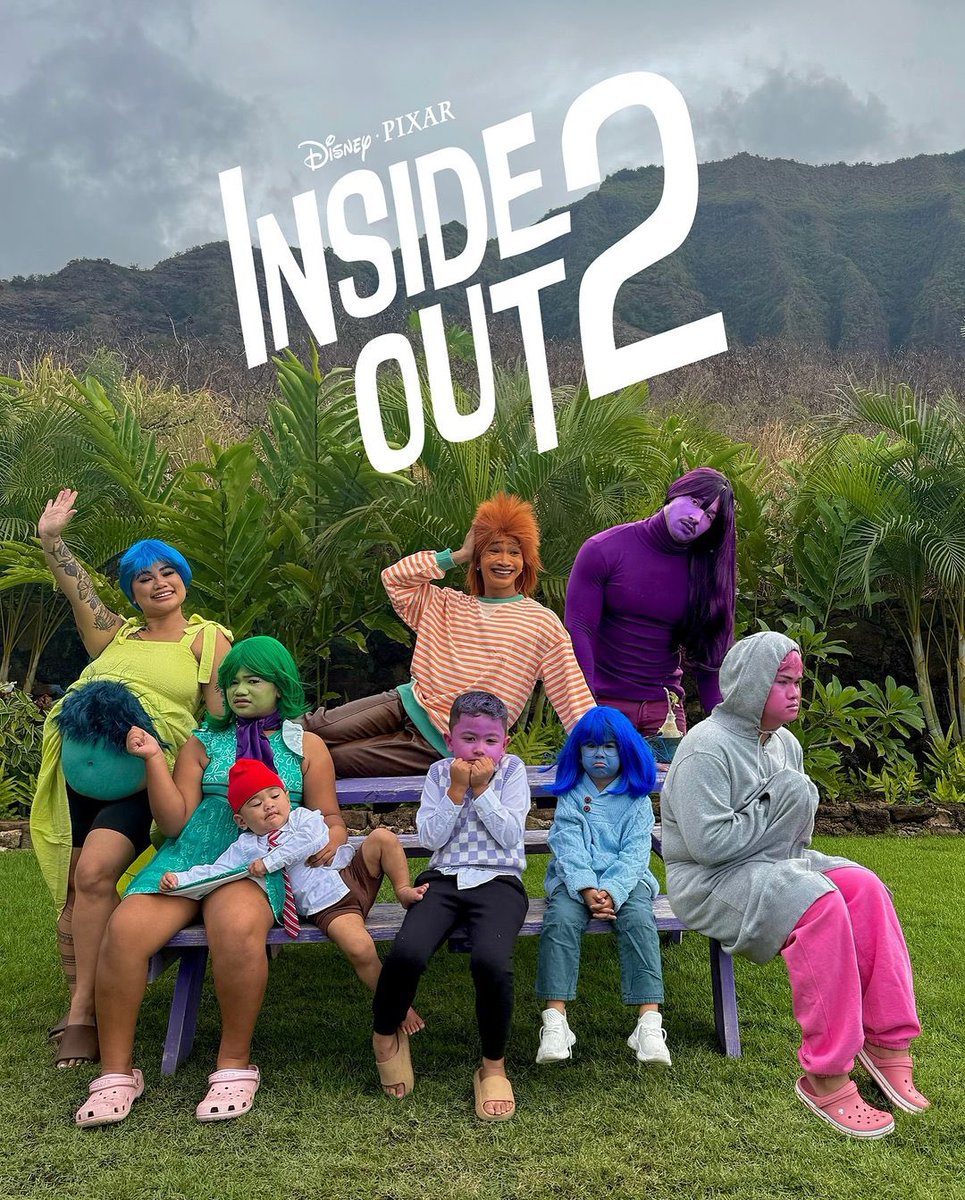 PopCrave's tweet image. Bretman Rock and his family as ‘Inside Out 2’ characters for Halloween.