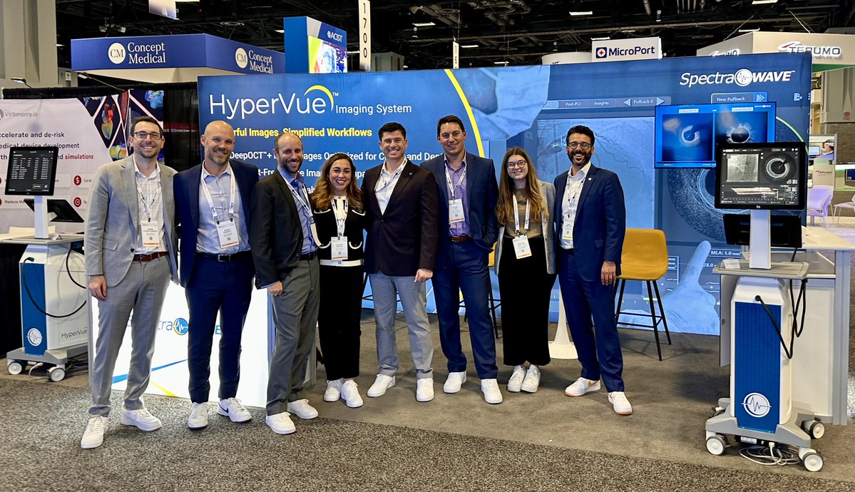 SpectraWAVE_Med's tweet photo. That's a wrap on #TCT2024 for the SpectraWAVE team! 

It was another great year of demonstrating the value of HyperVue and seeing the latest in interventional cardiology! 

#DeepOCT #ImageFirst #TCTWhiteSneakerDay https://t.co/3UPWojT0pJ