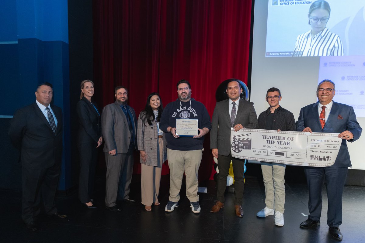 Edwin Gomez, Ed.D. (@rivcoschoolsupt) on Twitter photo Join us in congratulating <a href="/RCOE/">RivCo Office of Education</a> 2025 Teacher of the Year, Nicholis Kalantar!
A <a href="/RCOECTE/">Riverside County Office of Education - CTE</a> Arts, Media, and Entertainment (AME) &
Film #CTE Pathway Teacher at Heritage High School <a href="/HeritageHSPats/">HHS Patriots</a> <a href="/puhsd/">Perris Union HSD</a>, Mr. Kalantar is a star to his students.⭐️🎬 Join us in congratulating <a href="/RCOE/">RivCo Office of Education</a> 2025 Teacher of the Year, Nicholis Kalantar!
A <a href="/RCOECTE/">Riverside County Office of Education - CTE</a> Arts, Media, and Entertainment (AME) &
Film #CTE Pathway Teacher at Heritage High School <a href="/HeritageHSPats/">HHS Patriots</a> <a href="/puhsd/">Perris Union HSD</a>, Mr. Kalantar is a star to his students.⭐️🎬