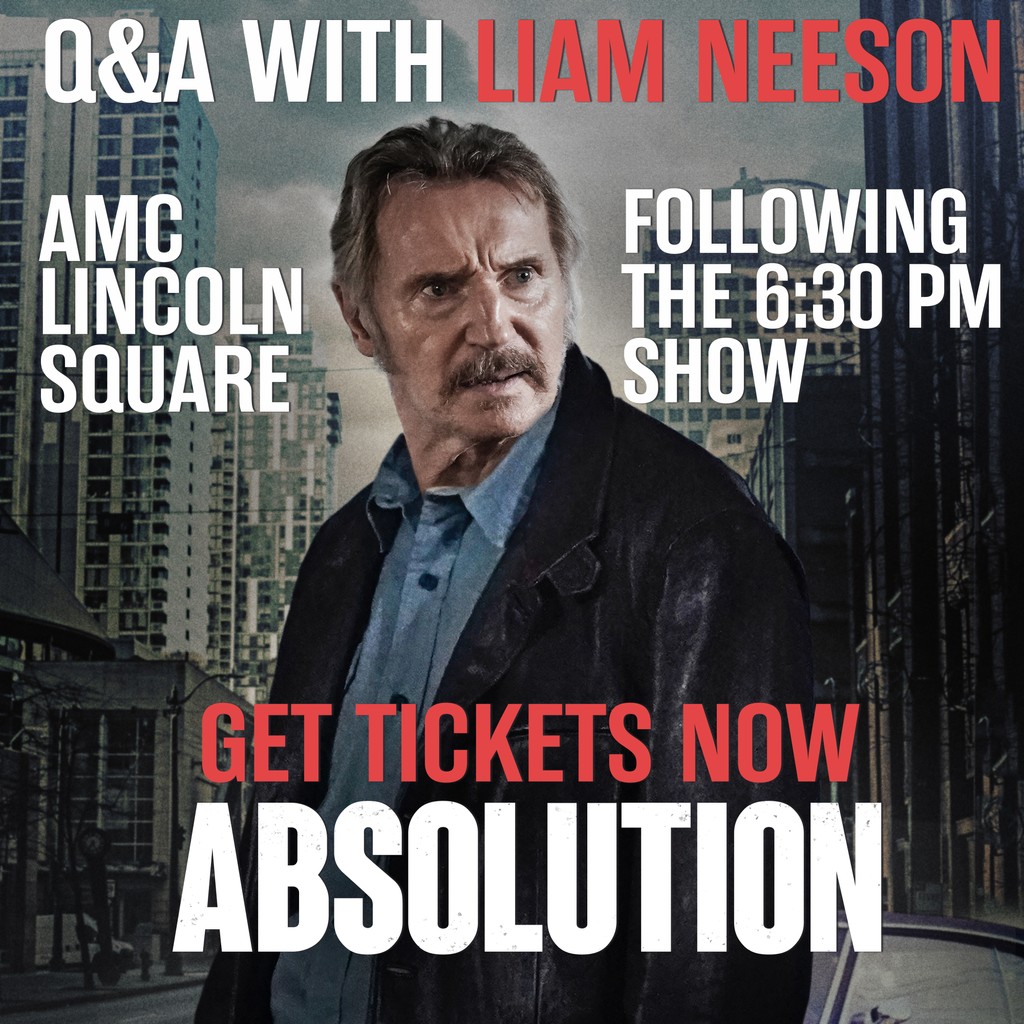Don't miss an IN-PERSON Q&amp;A with Liam Neeson, this Saturday at the AMC Lincoln Square following the 6:30pm show. Get tickets now before they sell out! 

bit.ly/LiamNeesonQA