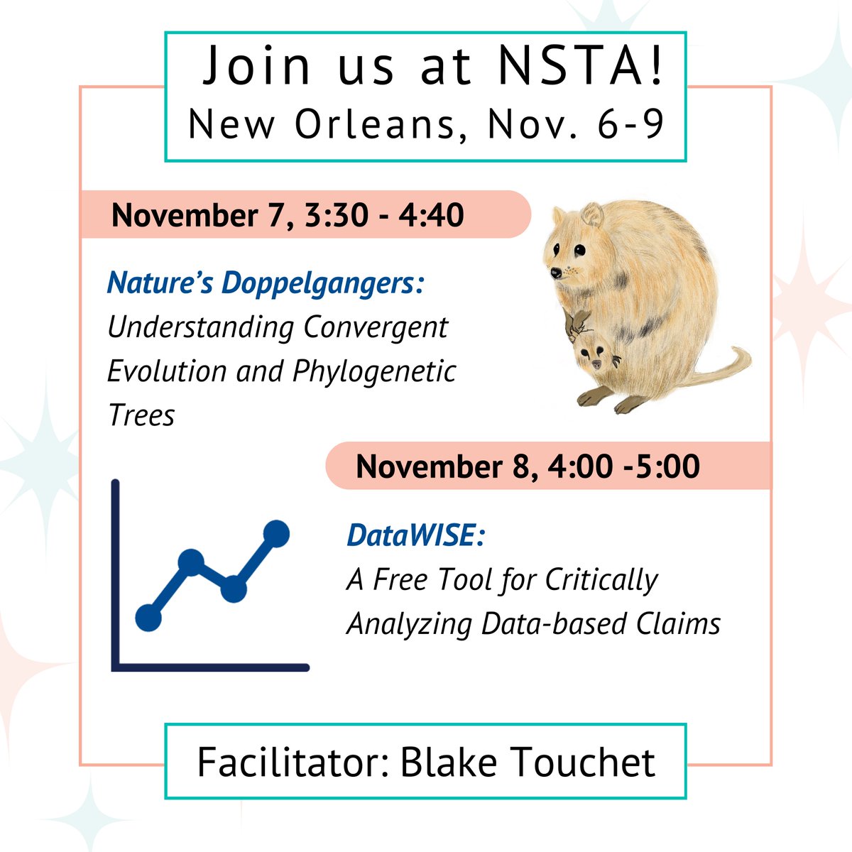 Join us in New Orleans at NSTA! NCSE Interim Director of Education Blake Touchet will be facilitating two workshops sessions. Registration and details: nsta.org/national-confe… #nsta #scied #scienceteachers #ngss #ngsschat