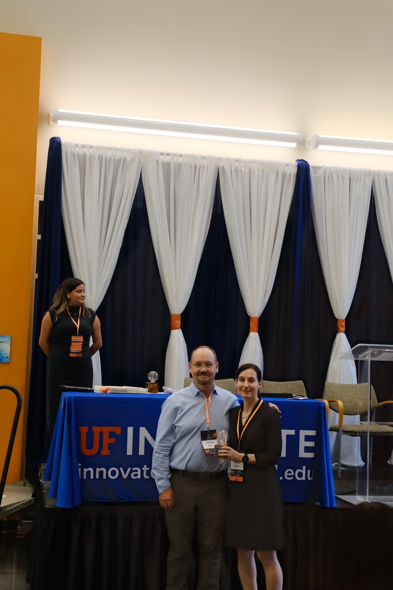 UFOTL's tweet photo. @UF @wolfgreenfield @THIP_Law @AlstonBirdLLP 🌟 @ufpharmacy’s Dr. Tom Burris is the recipient of an #InventionoftheYear at #StandingInnOvation2024! His research focuses on designing exercise mimetics from natural food sources, offering new hope for treating diabetes, obesity, &amp; heart disease. #IamaUFInnovator https://t.co/JaZwEkv3NB