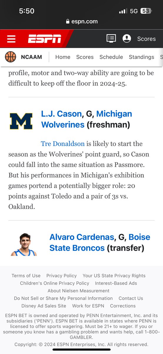 crusaderball23's tweet photo. Says a lot about @1FamilyHoops that their have 2 guys mentioned in the @espn newcomers list for the upcoming college basketball season. https://t.co/a1Xpm076i7