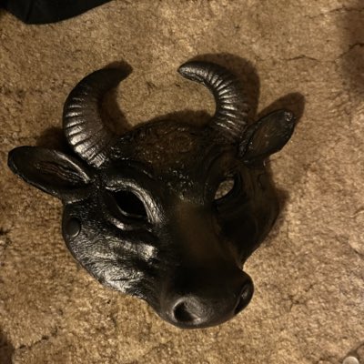 Looks like the post-workout pic of my upper back looked too nude for my profile pic so here’s my Bull mask instead 😈 Should I wear this more often? 
#NewProfilePic