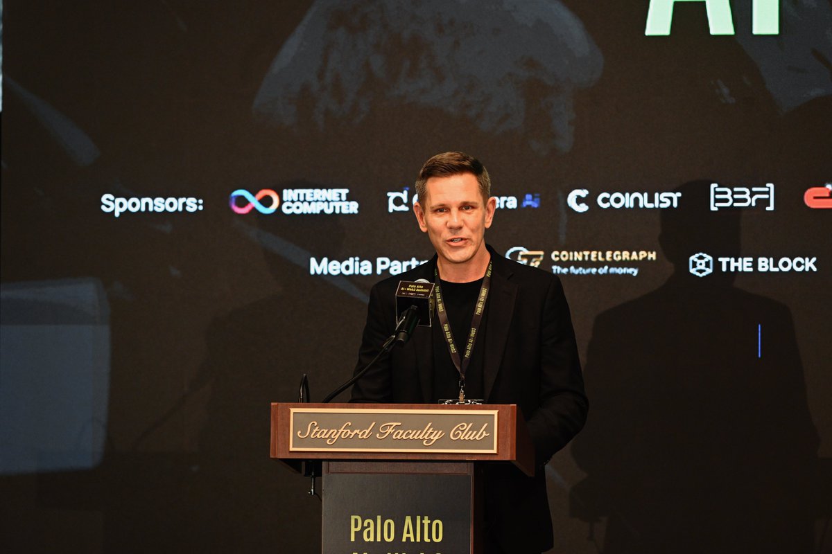 🎉 Kicking off the Palo Alto AI x Web3 Summit at Stanford University! MC Nickolas Hoog opens <a href="/nickolashoog/">Nickolas H</a> the stage as we dive into two days of groundbreaking discussions on AI, Web3, and the future of decentralized tech. From transforming financial systems to exploring AI-human