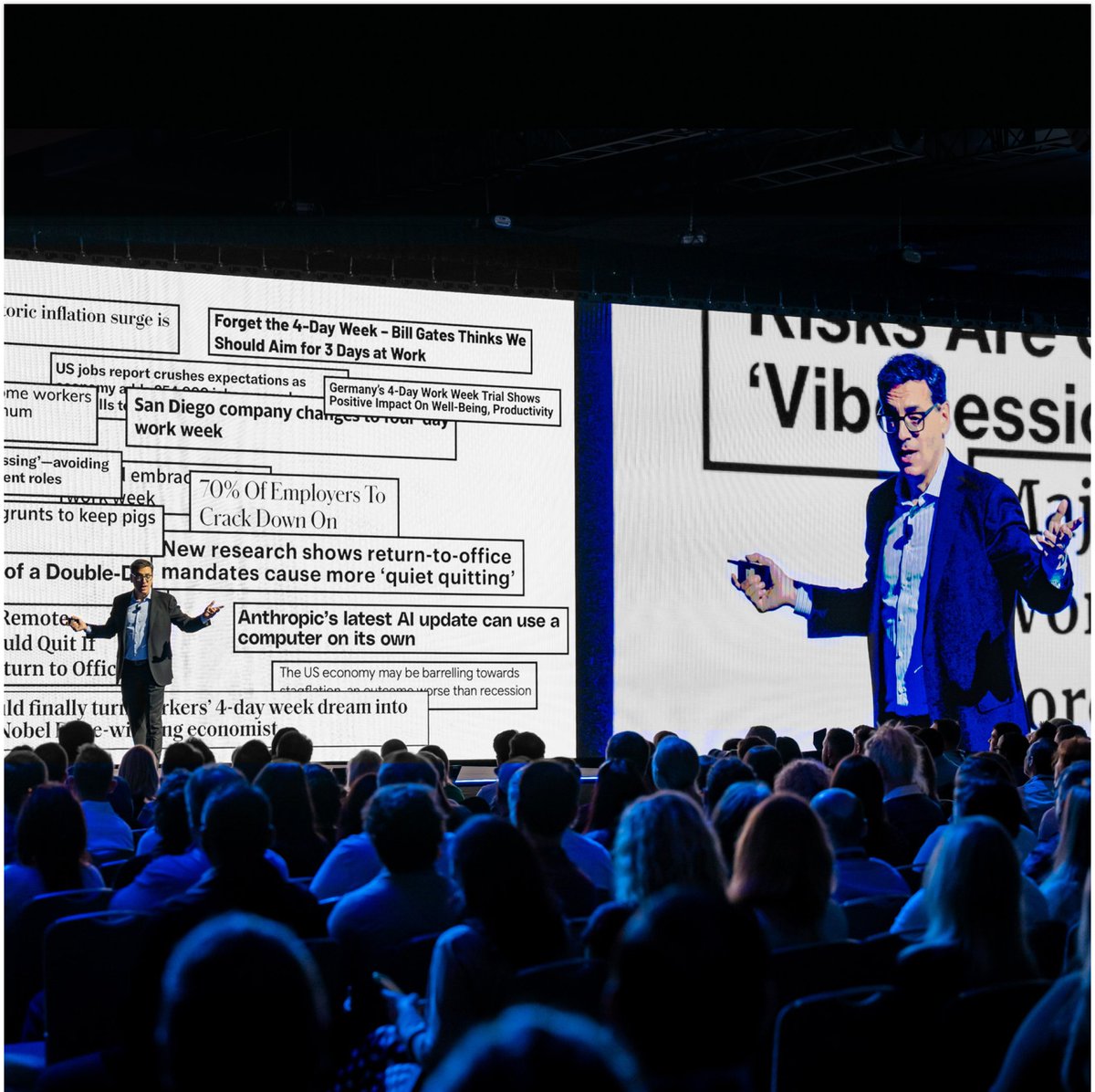 AppFolio's tweet image. &quot;You can play it safe, or you can take a chance.&quot;

@DanielPink&apos;s words couldn’t hit closer to home in our industry. Innovation requires risk, and his keynote was a call to try new approaches, make bold moves, and redefine the future of #RealEstate.   

#FUTUREConference