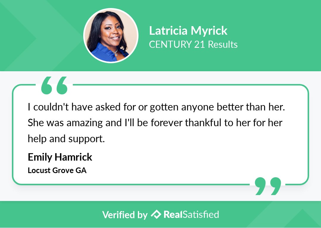 TrishSellsATL's tweet photo. I’m not sure I could be more thrilled by a testimonial. https://t.co/5jZaaadKB3 via @realsatisfied https://t.co/j1kbwKtY2n