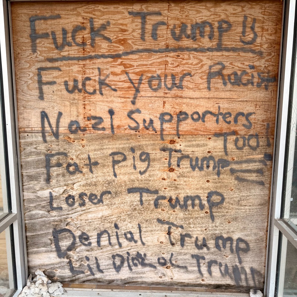 FOR IMMEDIATE RELEASE

Lynchburg, VA –The vandalism that took place Monday evening near the Trump pop-up store at the corner of Timberlake and Leesville Roads-targeting President Trump campaign signs and nearby private property-is nothing less than a vile act of political