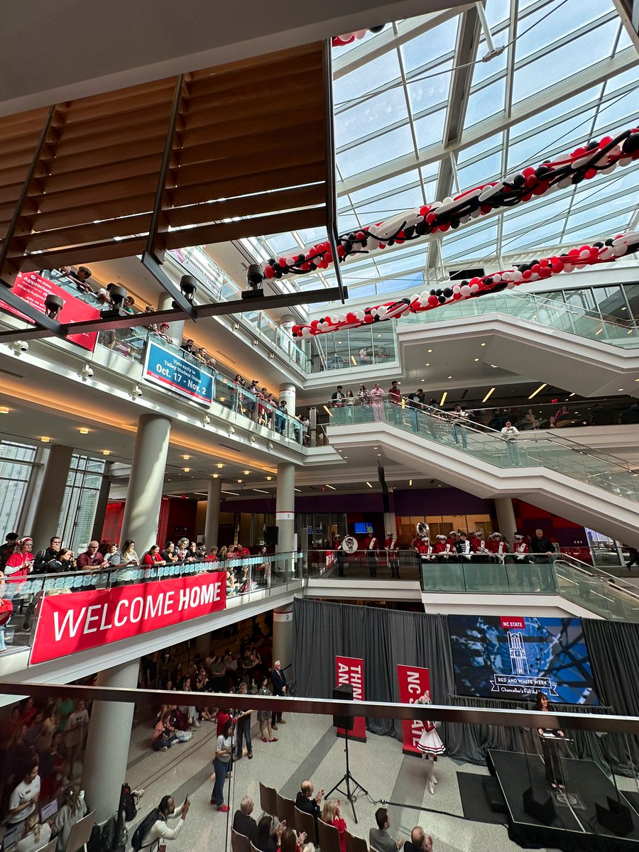 NCStateAlumni's tweet photo. “For 14 years I’ve stood at countless podiums and tried to convey the scale of the work you do here. But there is no way to capture all the good that NC State University does. It is bigger and bolder than any one person can dream.”
– Chancellor Randy Woodson
#StateOfNCState https://t.co/0ouxvUwLaX