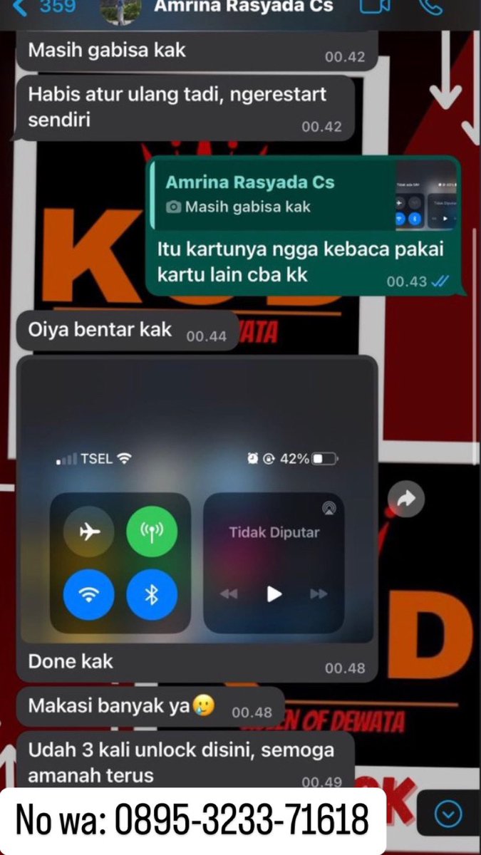 JASA UNLOCK UNBLOCK IMEI ALL OPERATOR
- Bulanan
- Beacukai
!! Amanah Trusted Fast !!
📞 WA DI BIO
#zonauang #unlockimei