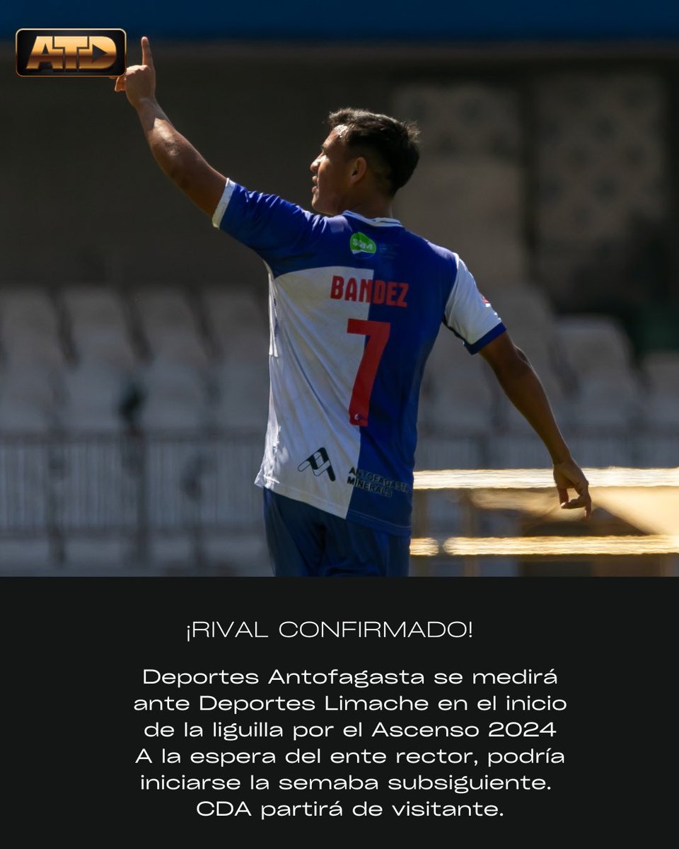 ATodoDeporte0's tweet photo. ℹ️ En la reciente resolución de la segunda sala del Tribunal de Disciplina de la ANFP, determinó revocar la desafiliación a Barnechea. Por consiguiente, Los Pumas jugarán ante Deportes Limache.

👉 Más detalles a las 20:00 por Radio Centro FM 103.3.

#LosPumas #CDA #Antofagasta https://t.co/ohrTHNVp1t