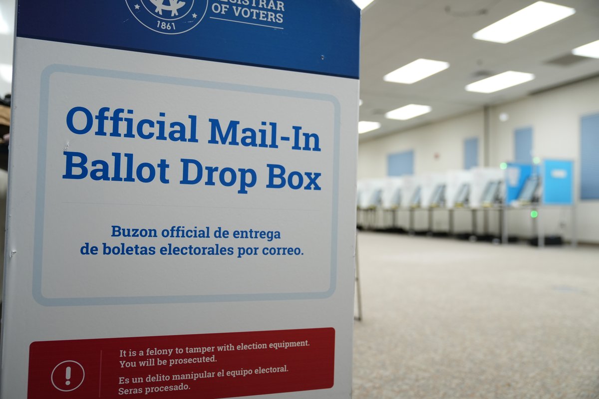 3 days left of Early Voting! There is no better time to avoid the lines by dropping off your Mail-In Ballot at a drop box or by voting In-Person.
