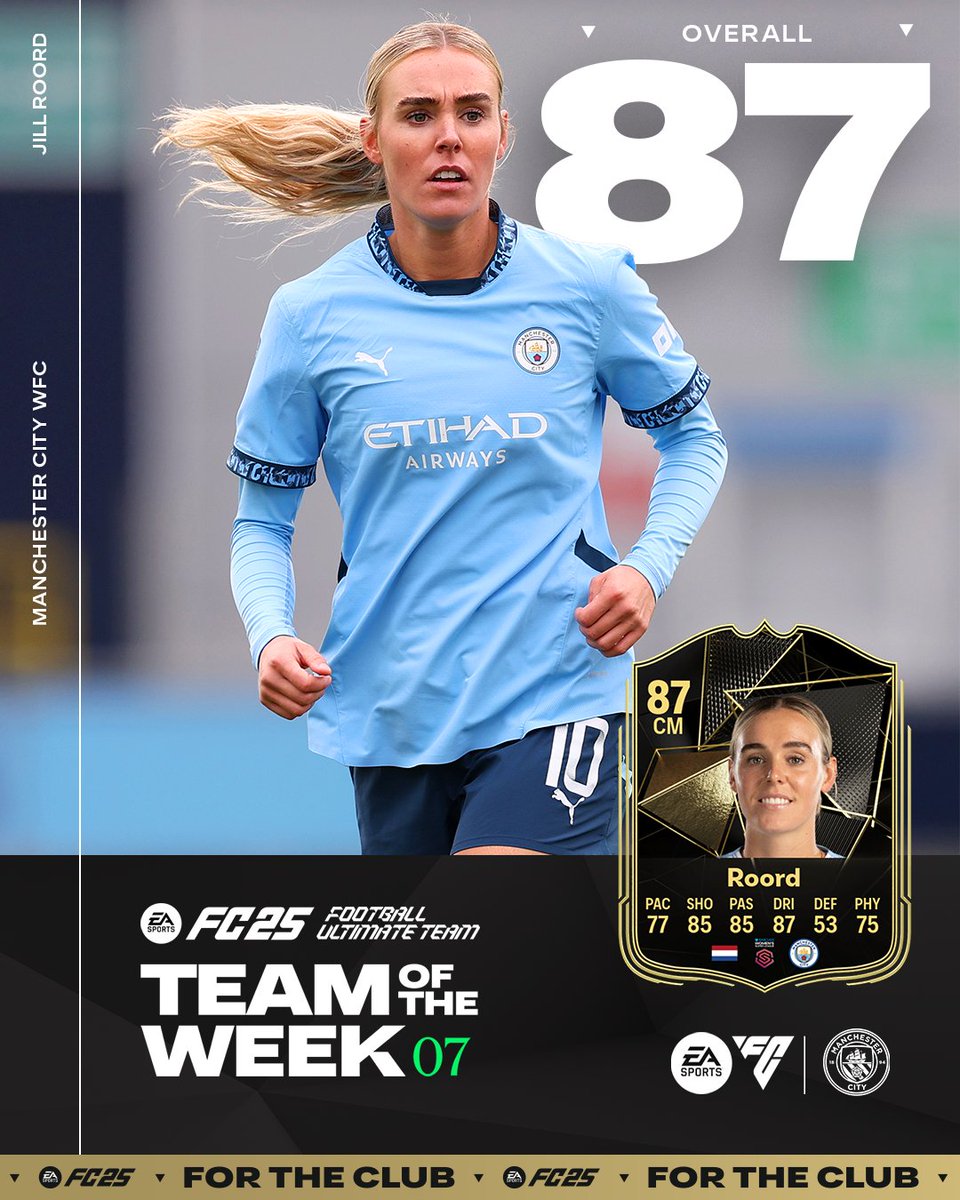 Jill makes the <a href="/EASPORTSFC/">EA SPORTS FC</a> #TOTW after her performances for <a href="/oranjevrouwen/">OranjeLeeuwinnen</a>! 🙌

Congrats, <a href="/JillRoordNL/">Jill Roord</a> 🩵