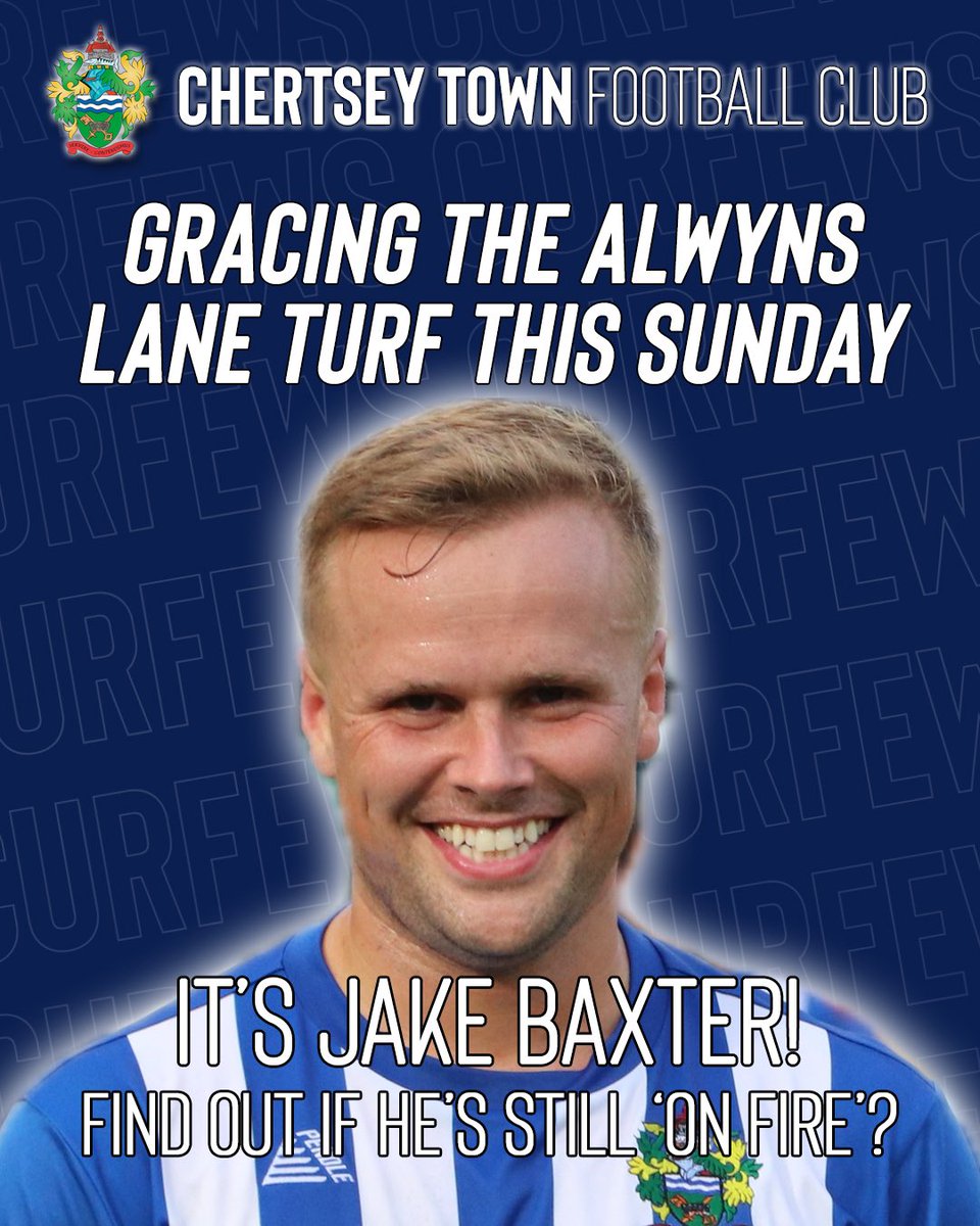 We are delighted to welcome Jake Baxter back to Alwyns Lane for the <a href="/Sellebrity_UK/">SellebritySoccer</a> Charity match!
Jake played 158 times for the Curfews, scoring 111 goals, including one in the FA Vase final. Let’s see if ‘Baxter is still on fire’ and can add to his Alwyns Lane goal tally!