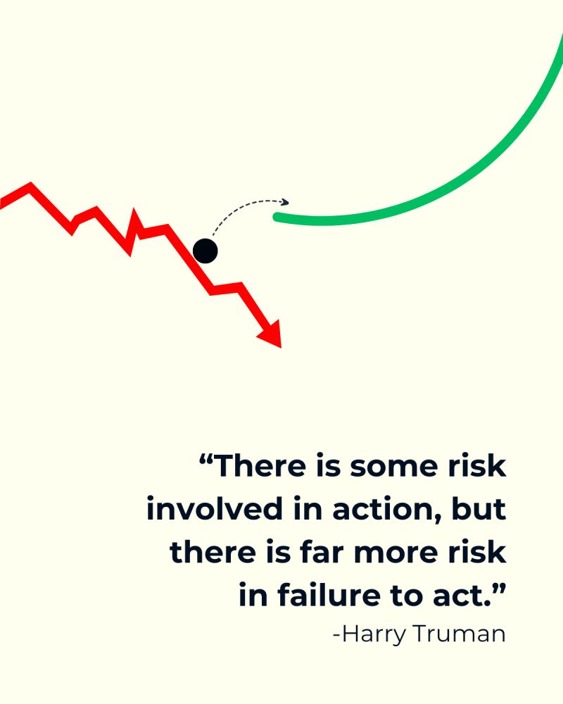 Taking no risks is the riskiest thing you can do. 

The ultimate measure of a successful life?

Living with no regrets.

Agree?

🐝