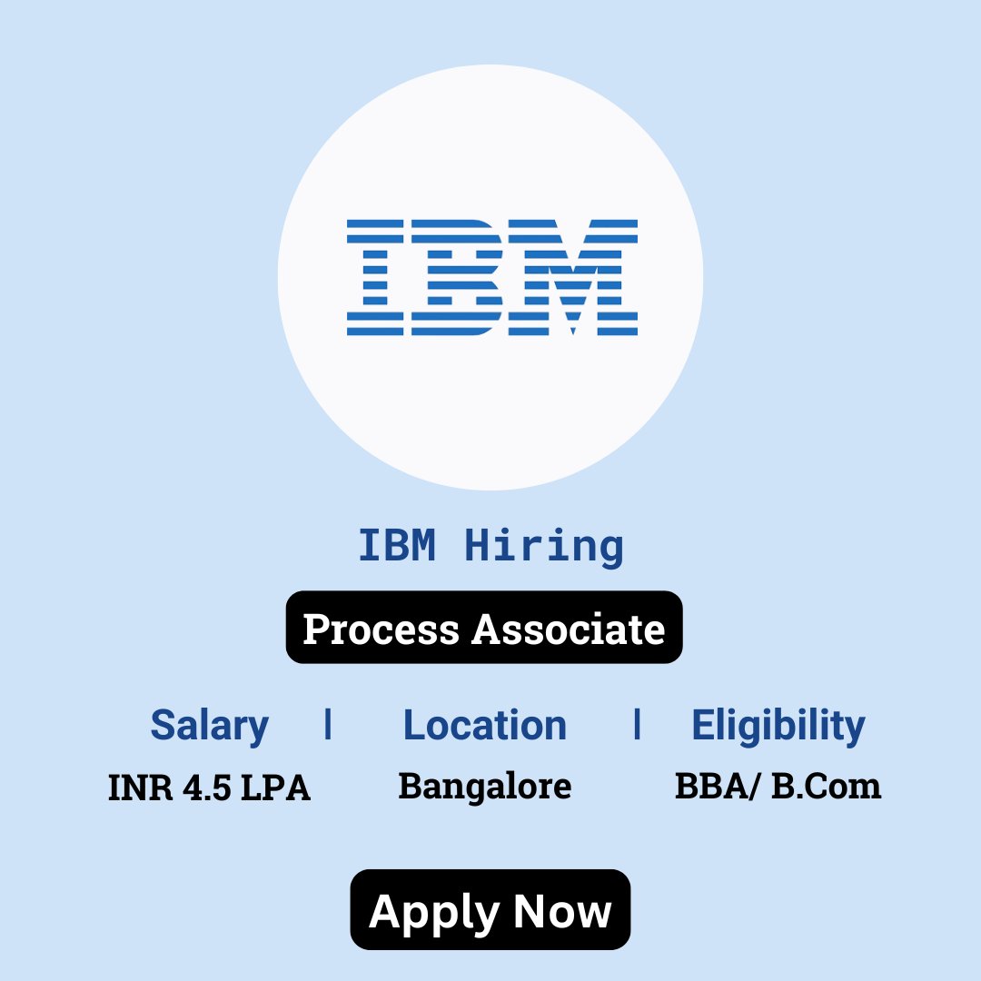 karthikpattadi's tweet image. 🔍 IBM Recruitment 2024 🔍

💼 Job Role: Process Associate

🔗 Apply Here: zurl.co/v7Tx 

💬 Join Our WhatsApp Group: zurl.co/HzO9

#IBM #ProcessAssociate #Recruitment2024 #JobOpportunity #Hiring