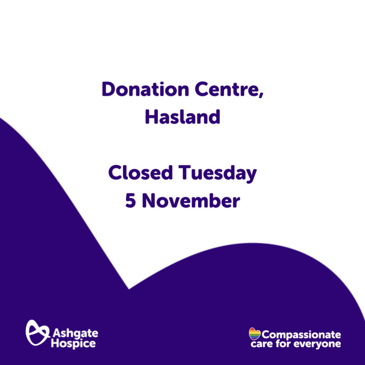 Our Donation Centre will be closed on Tuesday 5 November.

On this day you're welcome to shop at our Clearance shop and Furniture store situated at Storforth Lane. However, we kindly ask that any items you wish to donate be brought in on the following day.

#Notice
