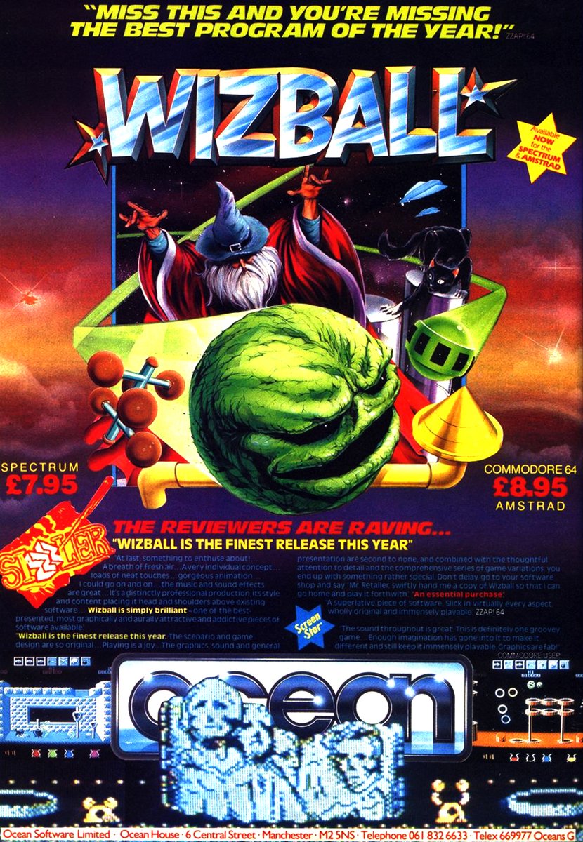 MuseumCommodore's tweet photo. Wizball by Ocean Software for the Commodore 64.  Rate this game out of 10. https://t.co/8ghUnq90vn