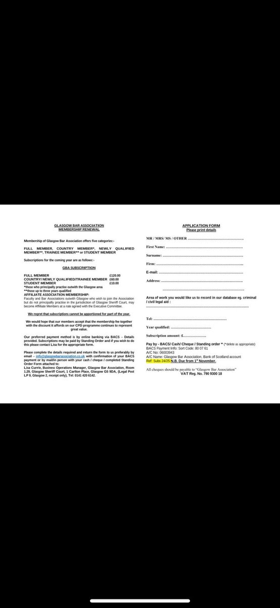 Please note that it is almost the beginning of our new Membership Year and membership is up for renewal as of 1st November.
Please see the 2024/25 membership form below
We thank you for your continued support of the association ❤️🙌🏼