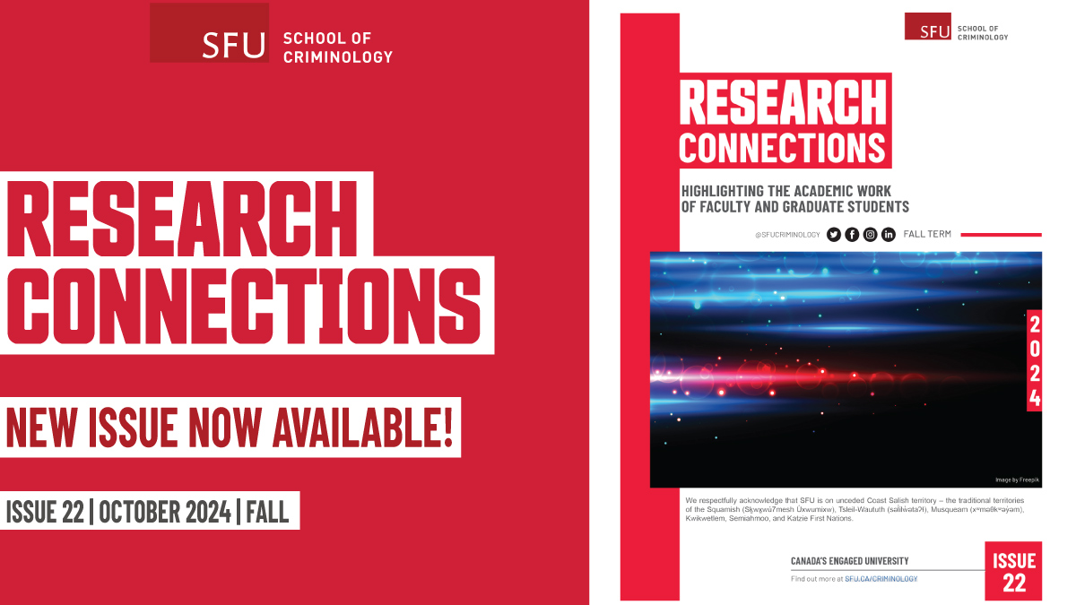 Check out the new Research Connections newsletter featuring work by @naomi_zakpar, <a href="/alissa_greer/">Alissa Greer</a>, <a href="/MBouchardCrim/">Martin Bouchard</a>, <a href="/ZRRowan/">Zach Rowan</a>, <a href="/rylan_simpson/">Rylan Simpson</a>, <a href="/ML_Ouellet/">Marie Ouellet</a>, <a href="/BeccaWoodCrim/">Becca Wood</a>, and more.

Read here: ow.ly/bbWE50TUZIP

#SFUCriminology #SFUResearch #CriminologyScholars