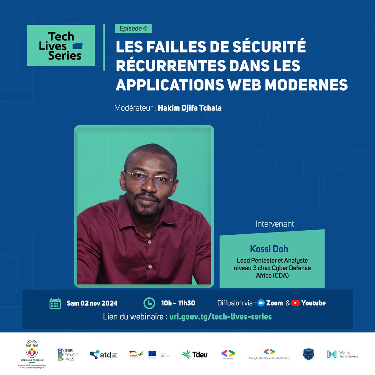 Nos intervenants, professionnels de la cybersécurité, vous donnent rendez-vous ce samedi 2 novembre 2024 à partir de 10h pour un échange passionnant autour de la thématique “Les failles de sécurité récurrentes dans les applications web modernes”.

Avec leurs perspectives et leurs