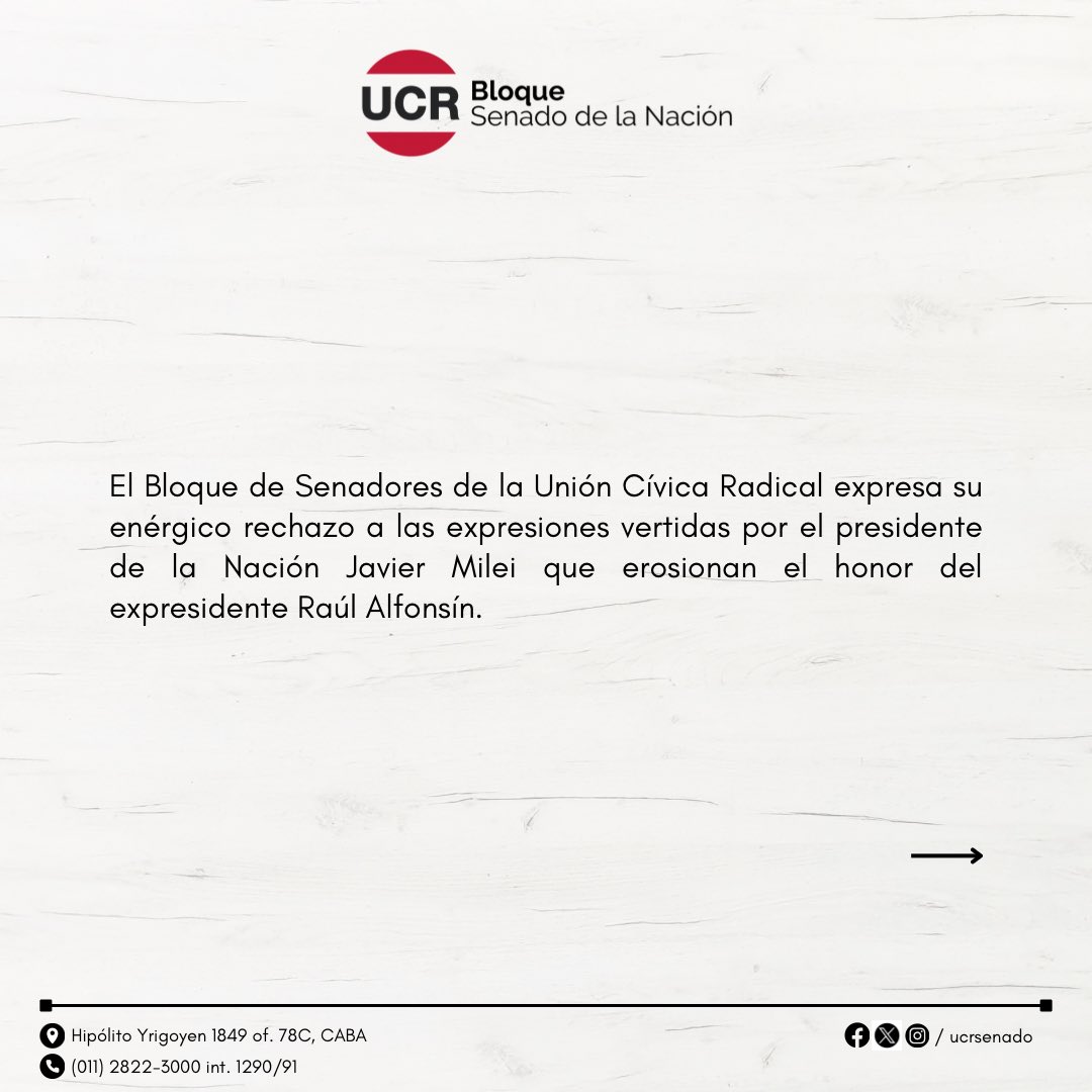 Bloque UCR Senado tweet media