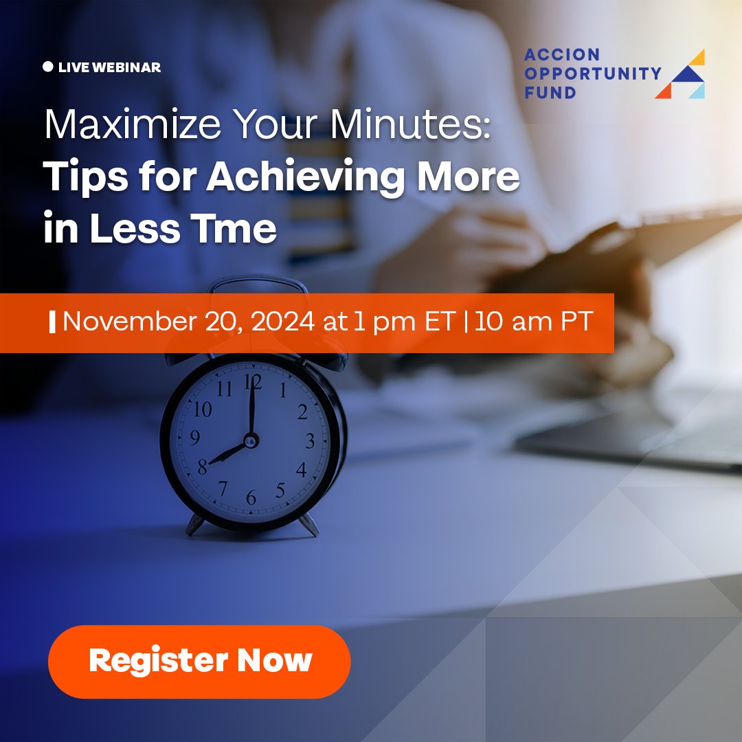 ⏱️ Entrepreneurs, want to get more done in less time? Join our webinar on November 20th at 1:00 PM ET / 10:00 AM PT to learn practical time management strategies that will help you achieve your business goals with time to spare. RSVP today! bit.ly/3AkSaw7