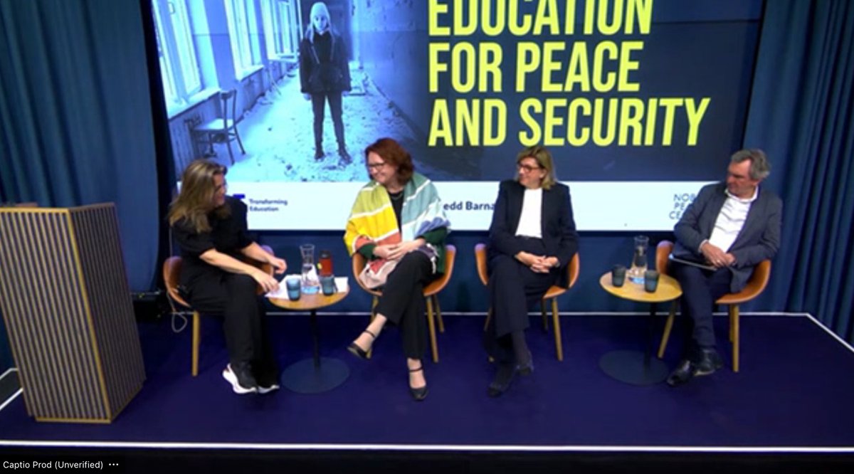 MeriemRebbani's tweet photo. Honored to have joined the "Investing in Education for Peace and Security" event online! 🌍 Discussed how education can reduce conflict and prevent extremism🎓 Thanks to panelists @GPEsecretariat's Laura Frigenti, @SaveTheChildren, &amp; @PRIOUpdates for the insightful dialogue! https://t.co/KZVvaGrlol