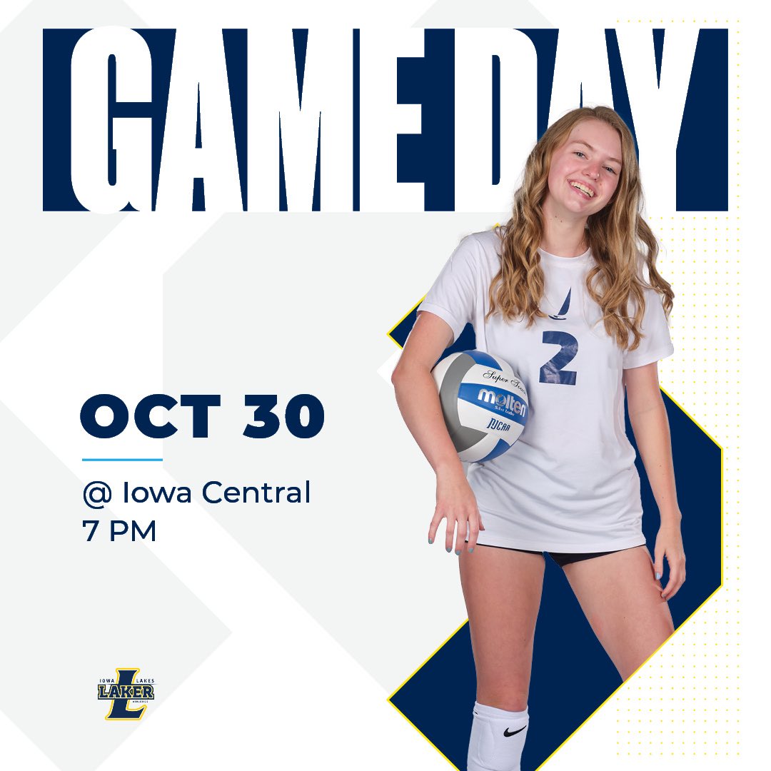 LakerVolleyball's tweet photo. Lakers travel to Fort Dodge to take on #8 in the nation Iowa Central in their regular season final match for another ICCAC matchup. #iccac #lakerproud https://t.co/mkJ3z1V7x2