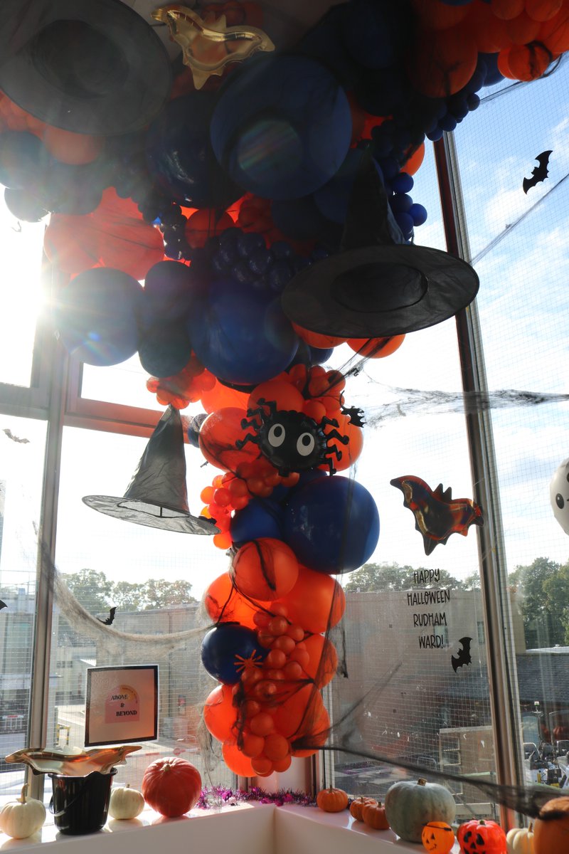QEHKLCharity's tweet image. Many thanks to the talented Emma at Above and Beyond Norfolk Events for donating these wonderfully spooky Halloween balloons and decorations for the play room in #qehkl's children's ward.
#Halloween #Spookydecor