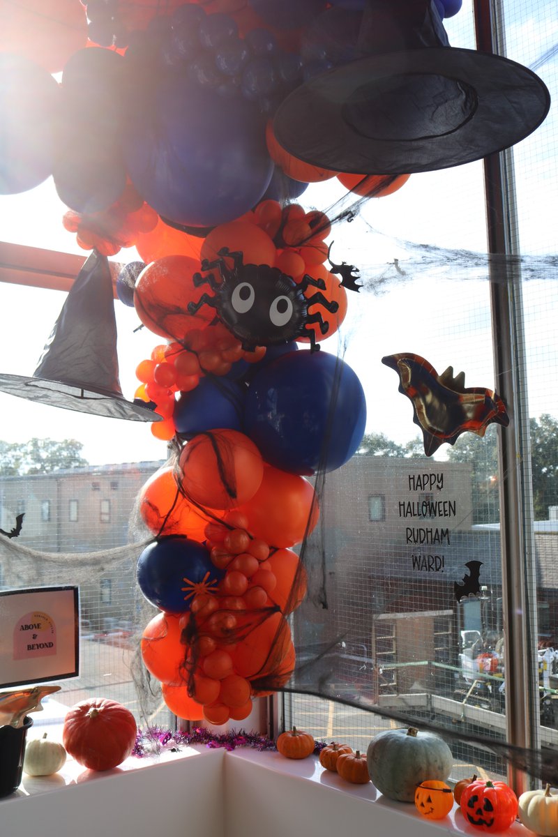 QEHKLCharity's tweet image. Many thanks to the talented Emma at Above and Beyond Norfolk Events for donating these wonderfully spooky Halloween balloons and decorations for the play room in #qehkl's children's ward.
#Halloween #Spookydecor