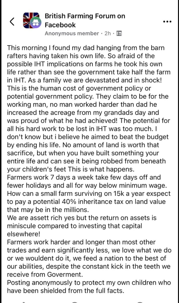 jatroa's tweet photo. Heartbreaking letter from daughter of a farmer.

This government has no idea of the human cost  involved in its policies.

https://t.co/0ESpm1SQMD

Farmers can’t pay the death taxes-  and can’t accommodate.. which is why the suicide rate is so high.

https://t.co/W5rGL6KbBD https://t.co/4SL8RSNsEE