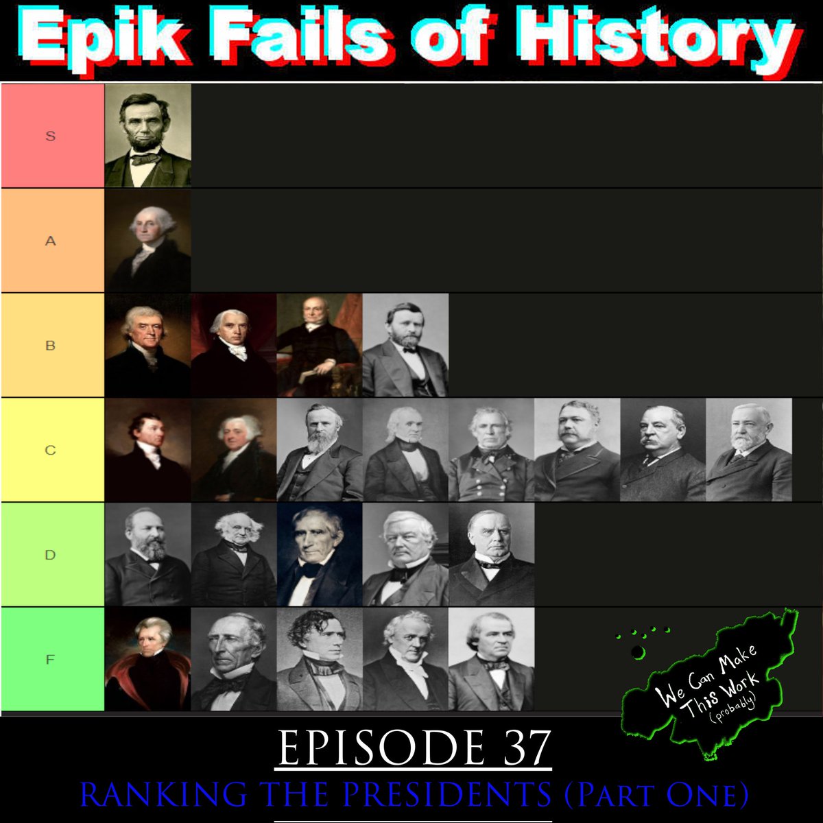 On the latest episode of #EpikFailsOfHistory we attempt to rank the American Presidents! 

#historypodcasters #americanpresidents🇺🇸 #rankingthepresidents #NotSoGreatPresidents #vote2024🗳✅️ 

open.spotify.com/episode/4I49n0…