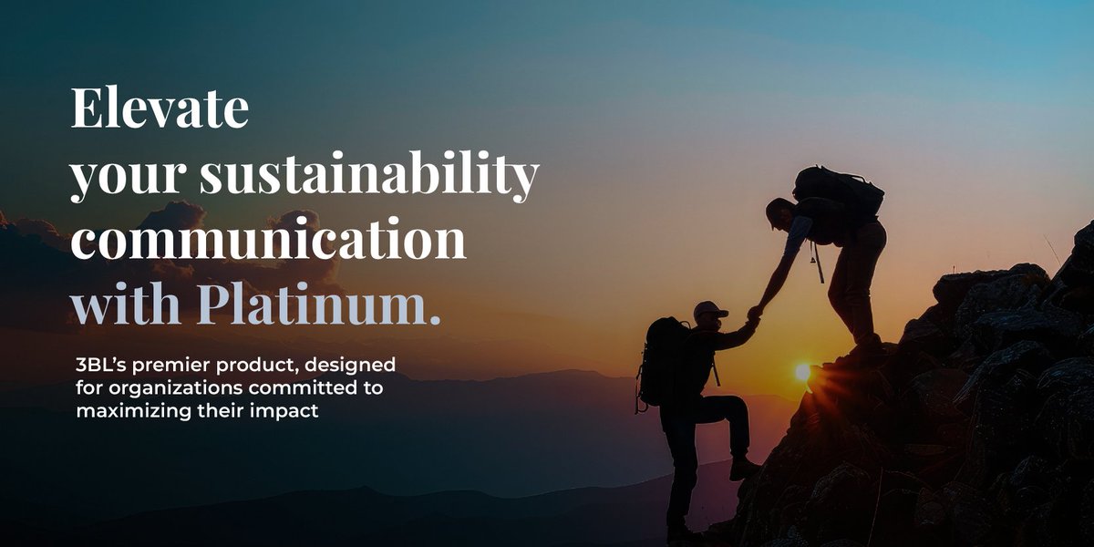 Your impact communication is missing these KEY analytics ⬇️

𝐏𝐥𝐚𝐭𝐢𝐧𝐮𝐦, offers enhanced advanced analytics, including Sustainability Disclosure Score, Stakeholder Perception Survey Report, Advertising Value Equivalency (AVE) &amp; more

👉 go.3blmedia.com/l/37792/2024-0…