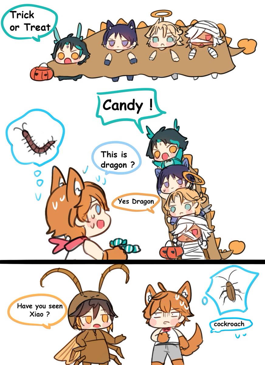 Trick or Treat 🎃👻
😅 #xiao #zhongli #tartaglia #albedo #scara #cyno 