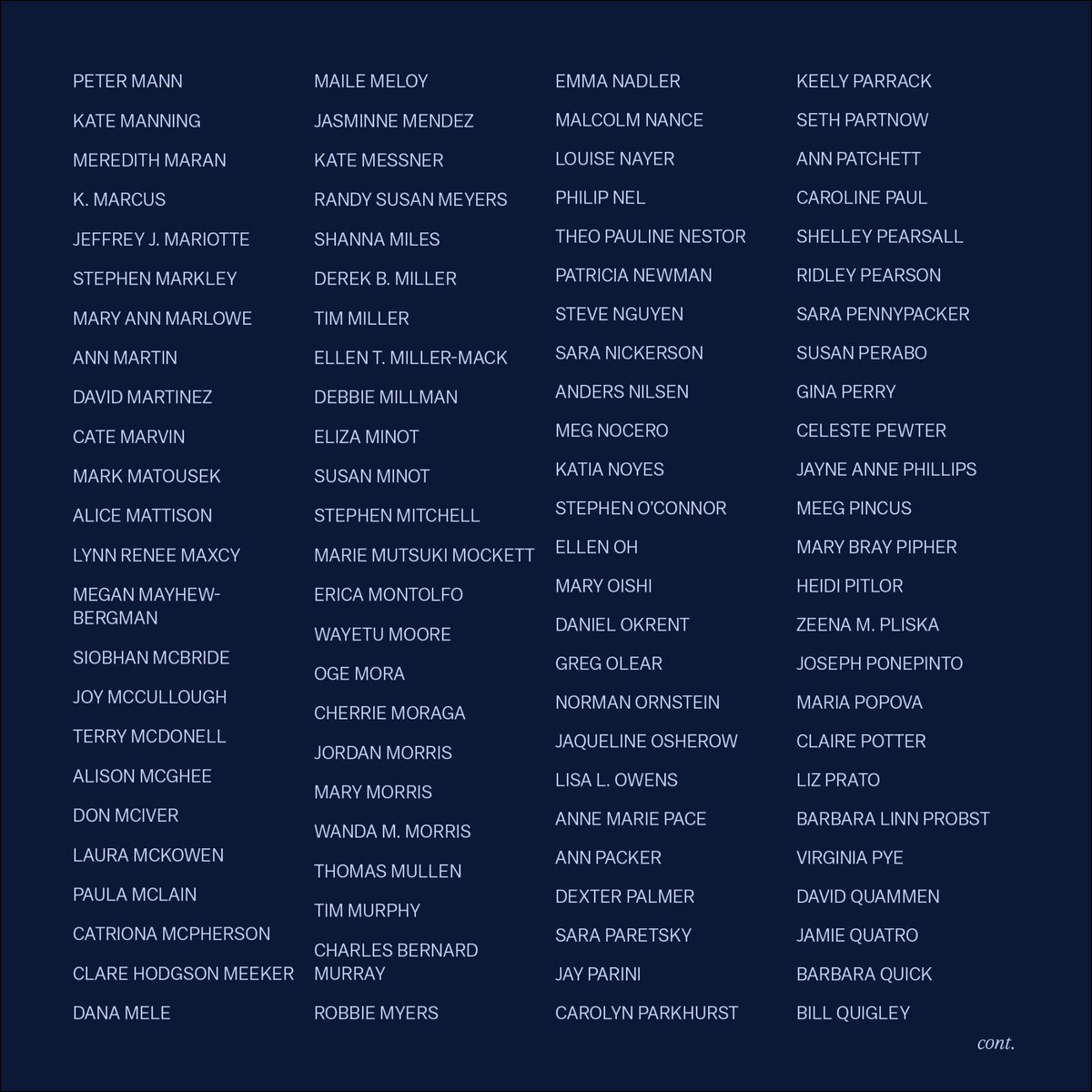 Victorshi2020's tweet photo. It's been such an honor to be able to organize this inspirational, diverse, and AMAZING group of writers. Your favorites including @ANNELAMOTT @MargaretAtwood @BreneBrown @judyblume @AmyTan @GlennonDoyle @rebeccamakkai @khaledhosseini and so many others. https://t.co/TZeGPXEdyS