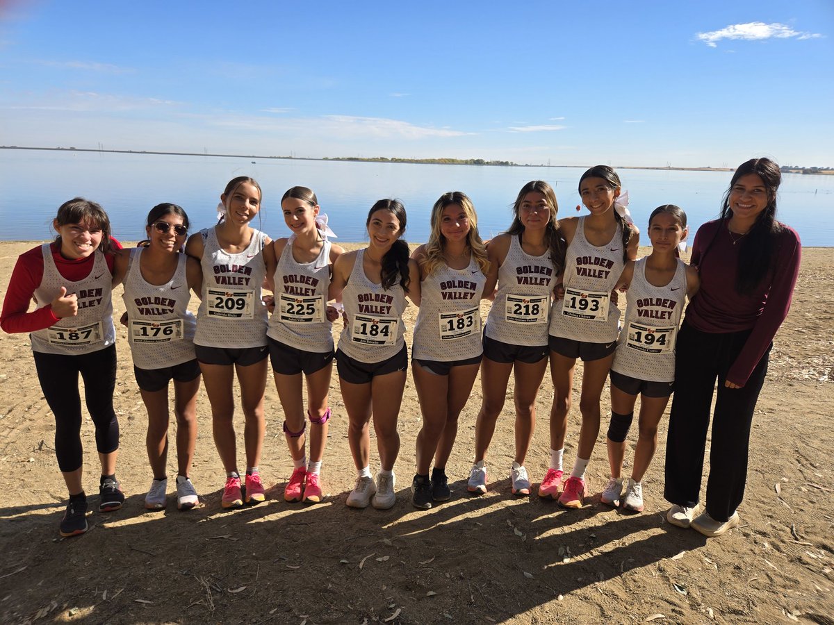 GVCougarAD's tweet photo. Your 2024 CCC Girls Cross Country Champions are the undefeated Golden Valley Cougars! First one in school history!! Way to go Girls! Cougar Pride!! @muhsd @cifsjs @MSSsports @BlackHatFootbal @ABC30 @richtergvhs @cougar_crossing #CougarPride #ClawsOut #CCCChamps https://t.co/BR4Bq9Thxl