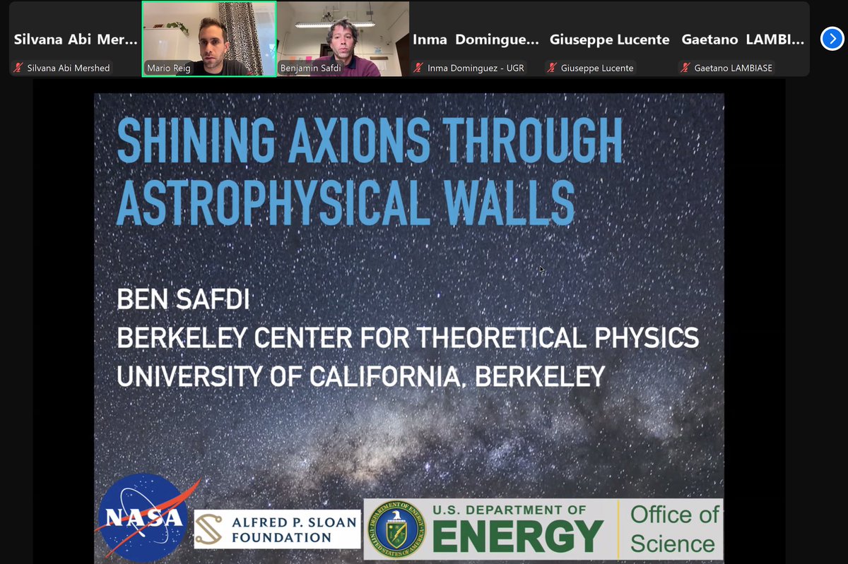 CosmicWispers's tweet photo. We had the pleasure of hosting Dr. Benjamin R. Safdi (UC. Berkeley) in our October's Colloquium where he talked about astrophysical axion detection efforts, focusing on compact stars as axion laboratories. 
The title of this talk was: Shining axions through astrophysical walls. https://t.co/fAyPrQVs5r