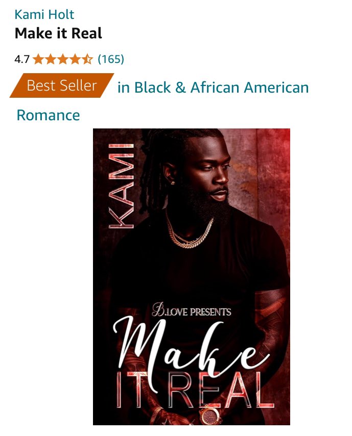 Another #1!  I’m crying! 🥹💗 I wasnt expecting this at all! I just appreciate yall reading and enjoying my work. 

Thank you!! 🥹

Make It Real
amzn.to/4e28Q9w