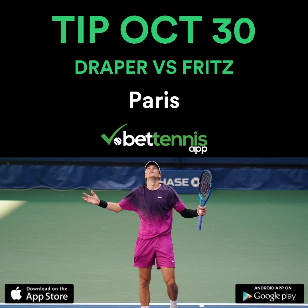 BetTennisApp's tweet photo. 🎾 Paris Alert: Draper vs Fritz 🎾
💥 Our pick: 🍀 Draper @ 1.93 @-107 🍀
⚡️Bet Smart, Win Big! Bio for Telegram.
#Paris #Draper #Fritz #BetOnTennis #stake10 #Motivation #SportForecast #TennisTips #ProTipster https://t.co/RNzwhelBOb