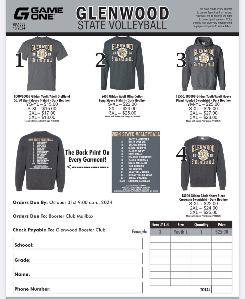 Glenwood Rams (@glenwoodrams) on Twitter photo State Volleyball T-Shirt Order Forms are now available. Forms due back to the HS office on Thursday by 9:00am! <a href="/GlenwoodVB/">GLENWOOD VOLLEYBALL</a> State Volleyball T-Shirt Order Forms are now available. Forms due back to the HS office on Thursday by 9:00am! <a href="/GlenwoodVB/">GLENWOOD VOLLEYBALL</a>
