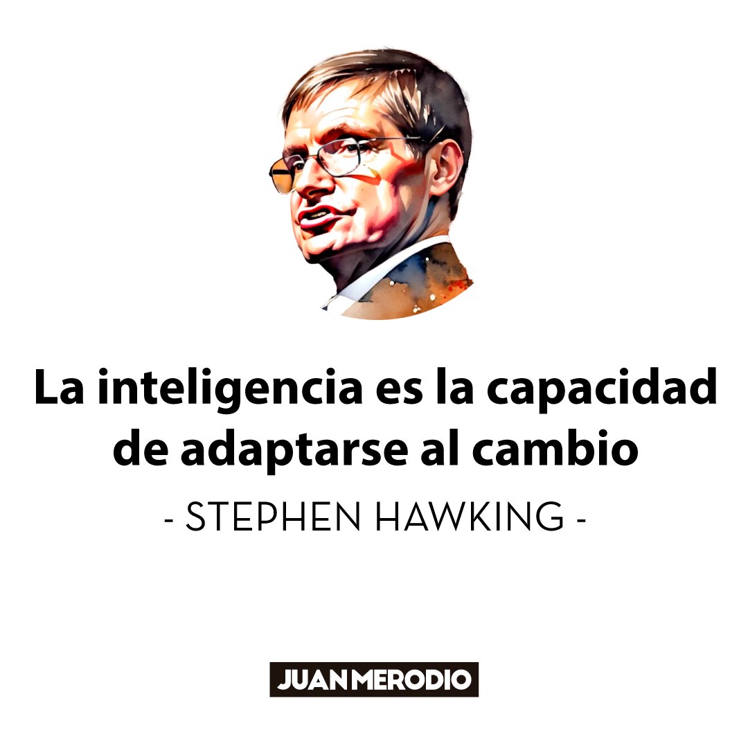 juanmerodio's tweet photo. En un mundo en constante movimiento, la verdadera inteligencia es la adaptabilidad.

Transforma cada desafío en una oportunidad de crecimiento, solo aquellos que se adaptan pueden liderar el cambio! https://t.co/wxohBm7yNg