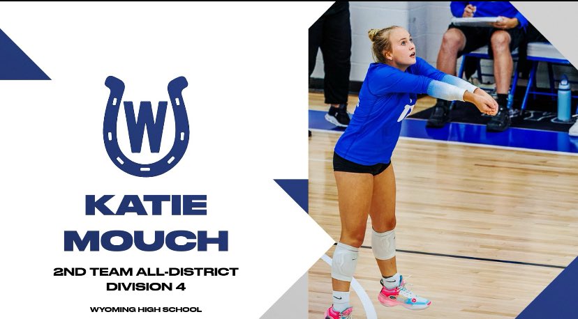 Wyovball's tweet photo. CONGRATULATIONS to Katie Mouch on her 2nd team All-District Division 4 honors!! 
🌟🌟🌟 https://t.co/YEC3s6AIHy