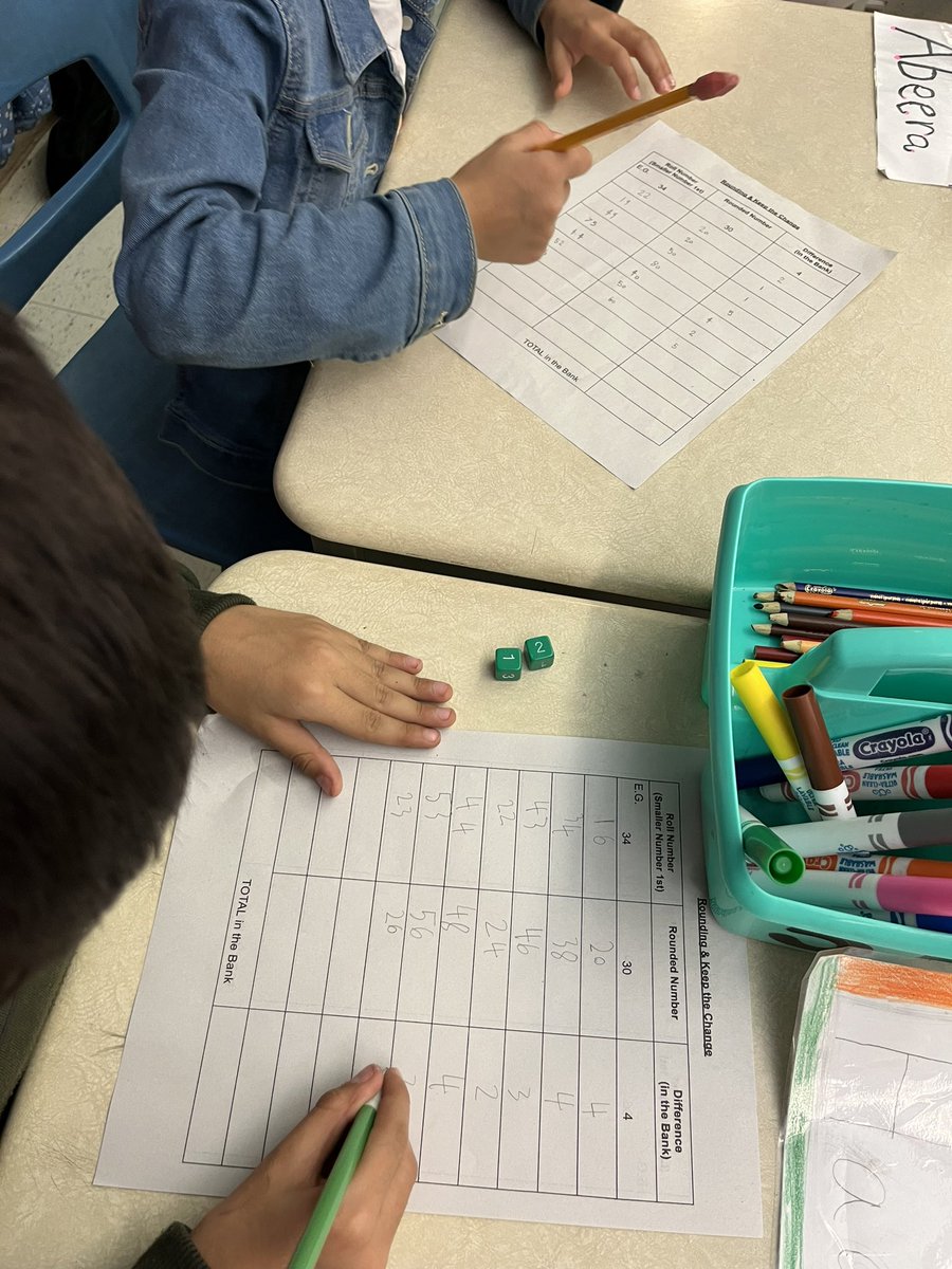 Laura I (@bookandpen2015) on Twitter photo Gr 3 started a new game today in small group instruction <a href="/TPPS_TDSB/">Thorncliffe Park TDSB</a> (modified). We call it Rounding & keep the change. Big hit! Lots of discussion about if groups wanted the 1-6 dice or the 0-9 dice. <a href="/TDSBmath/">TDSB Mathematics & Numeracy</a> Gr 3 started a new game today in small group instruction <a href="/TPPS_TDSB/">Thorncliffe Park TDSB</a> (modified). We call it Rounding & keep the change. Big hit! Lots of discussion about if groups wanted the 1-6 dice or the 0-9 dice. <a href="/TDSBmath/">TDSB Mathematics & Numeracy</a>