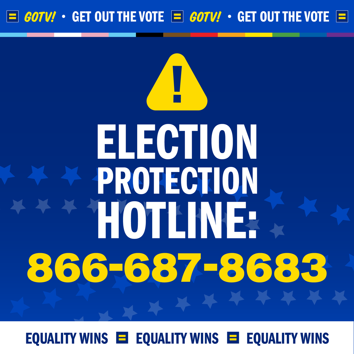Planning your vote? Save this number in your phone: 866-687-8683

The Election Protection Hotline can help you navigate any problems at the polls or answer any questions you have about voting!