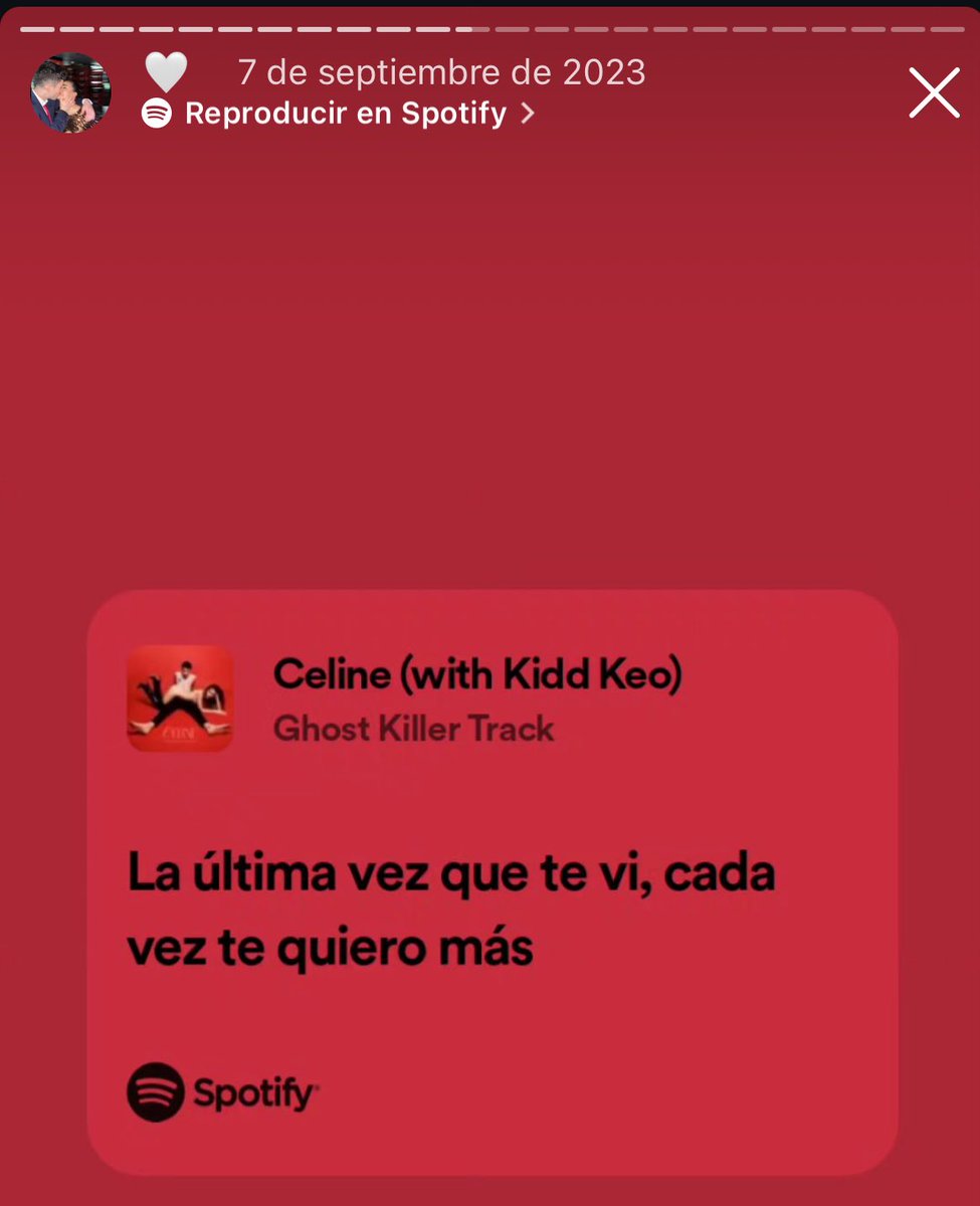 Que triste me pone que ahora la gente suba las fotos con sus parejas con la canción de Celine 💀💀💀💀💀
Lo único que me reconforta es saber que yo la tengo ahí desde hace mas de un año 🤍