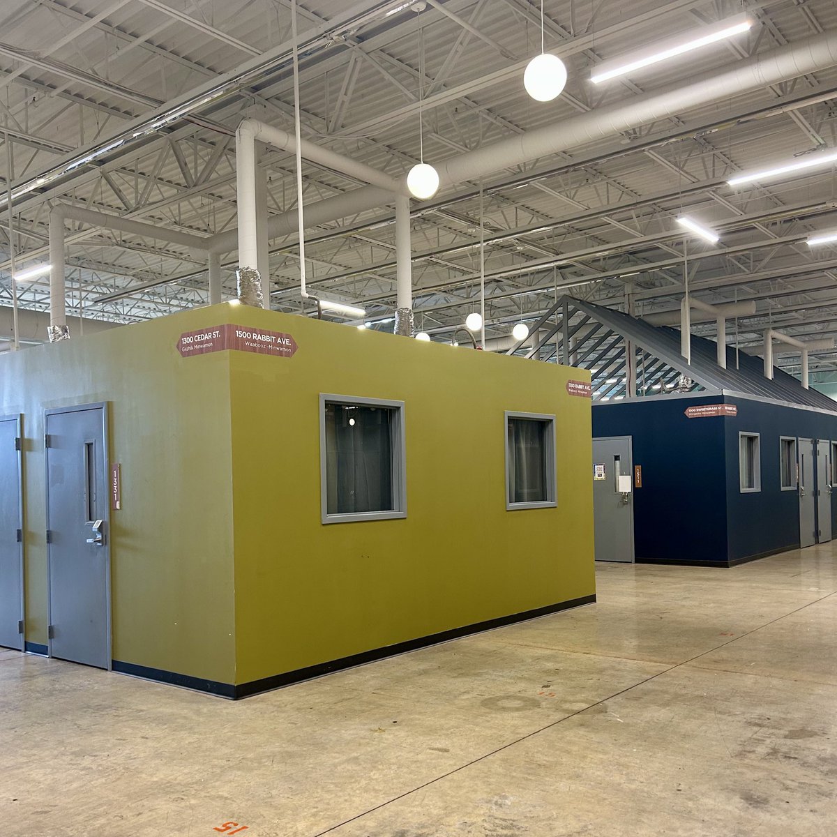 FOREfdn's tweet photo. Yesterday, we visited @AvivoMN’s Avivo Village, an indoor community of private dwellings that provides shelter &amp; #substanceuse wraparound services to those experiencing unsheltered homelessness. It’s inspiring to see how #FOREgrantees are innovating to care for the ppl we serve. https://t.co/VDjqKbZcoV